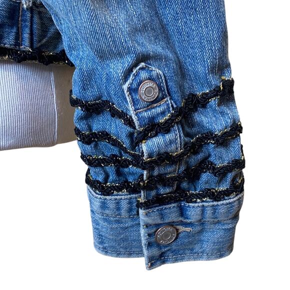 Sonoma Upcycled Lace Up Back Craft Jean Jacket - Picture 15 of 16